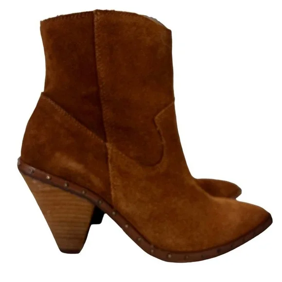 CHINESE LAUNDRY RAMBLE WESTERN LEATHER BOOTIES RUSTY BROWN NWOT WOMEN'S SIZE 7.5 - Picture 8 of 14